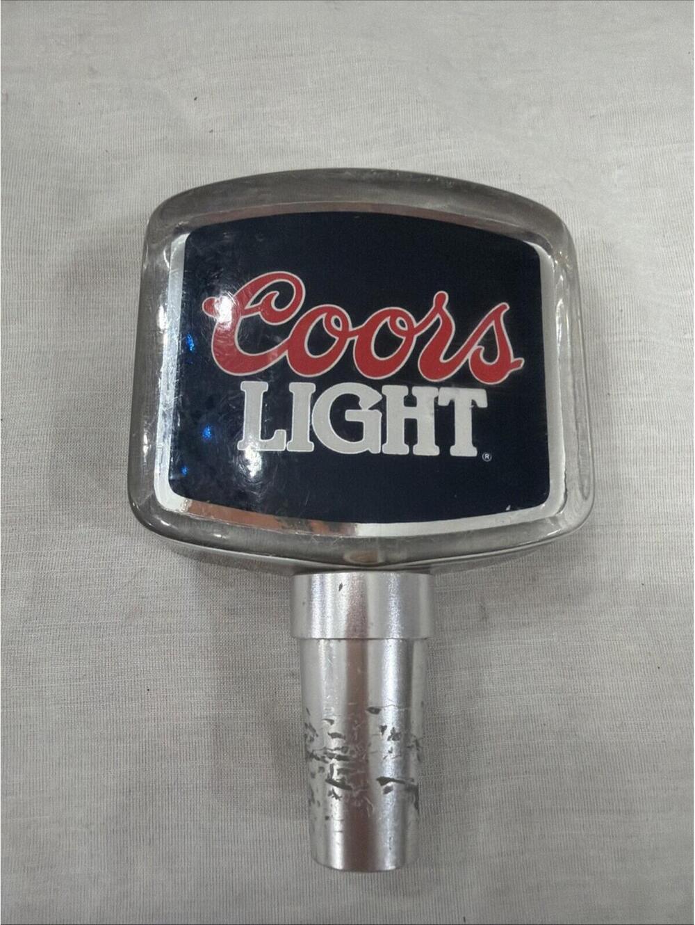 Vintage Acrylic Coors Light Beer Tap Handle Pub Style Barware Silver Bullet